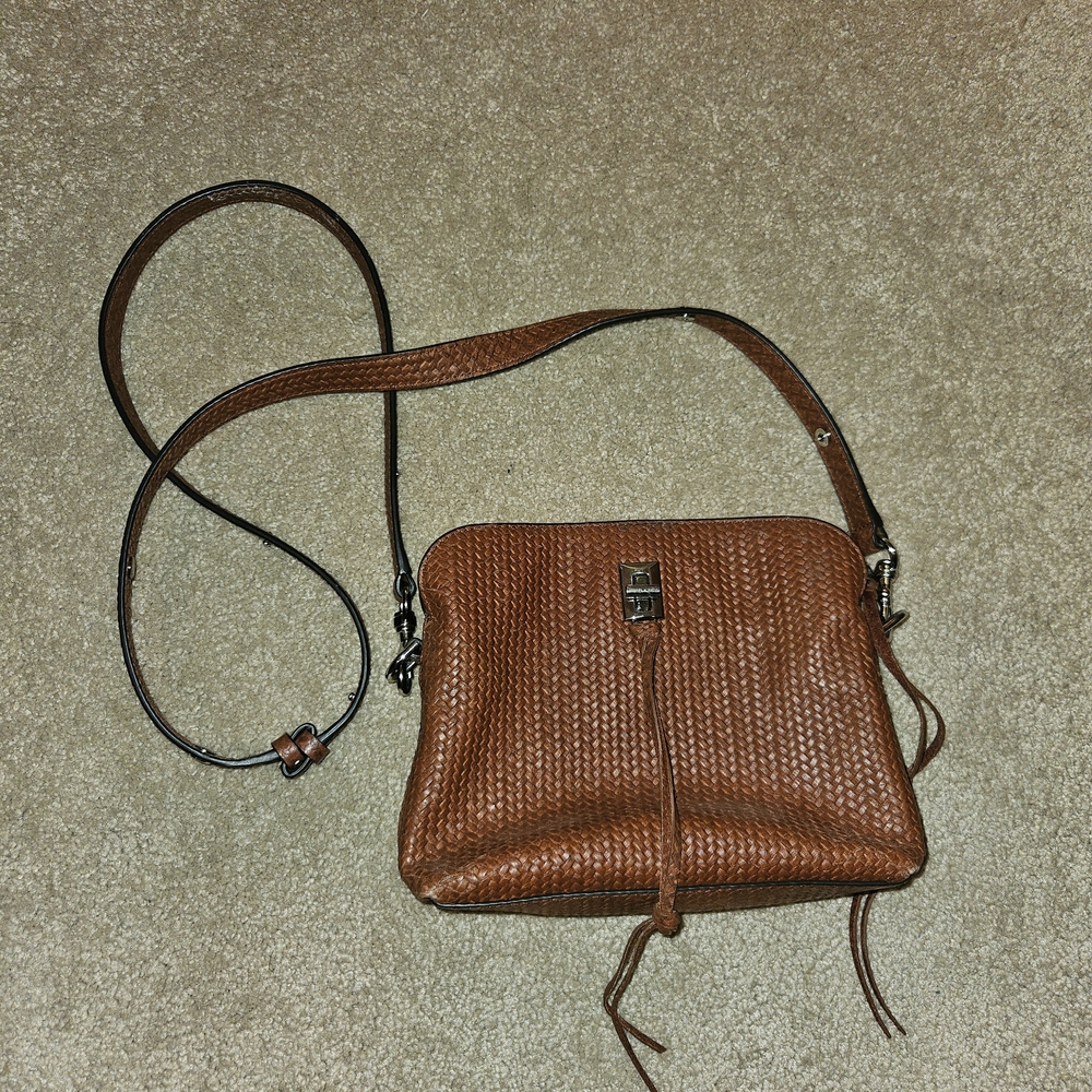 Rebecca Minkoff Woven Leather Crossbody Bag - Brown - Picture 2 of 4